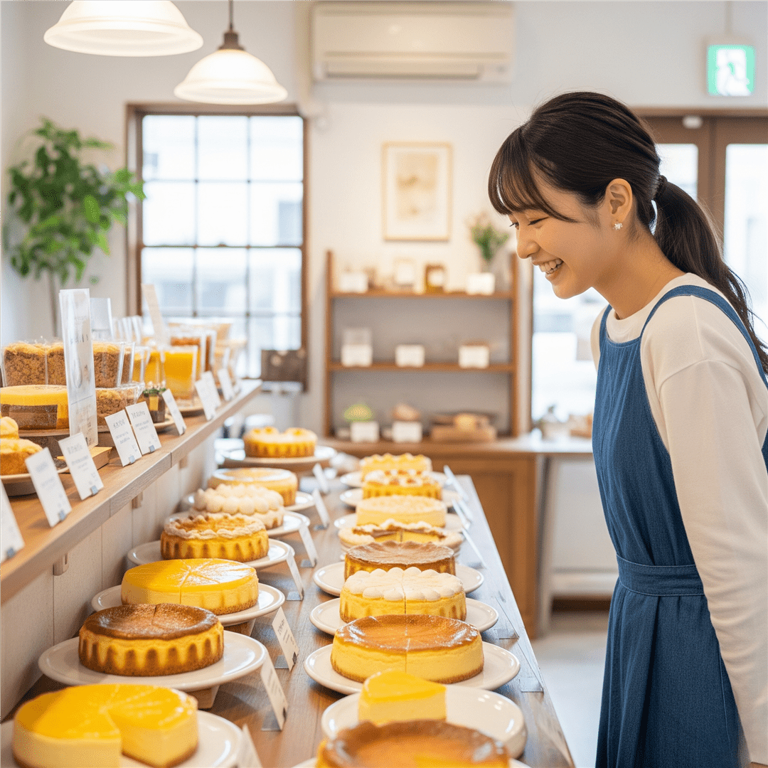 つくばの洋菓子店に並ぶ多彩なチーズケーキ